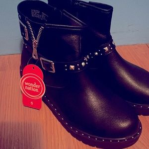 WONDER NATION Studded Size Zip Chelsea Boots - Women | Size 5 | Brand New